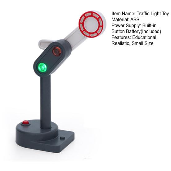 Kids Simulated Traffic Light Toy Mini Red Green Traffic Sign Lamp Toddlers Boys Girls Early Education Traffic Learning Road Safety Light Model Toy