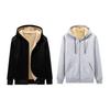 Early spring new autumn and winter niche hooded design sense fleece thickened men's and women's jackets