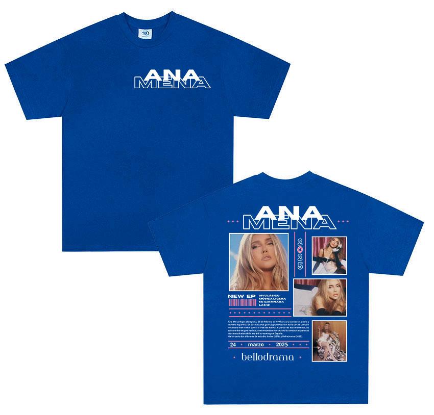 Sängerin ANA UnisexA Tour 2025 neues Album T-Shirt Unisex Damen 100% Baumwolle Oversized T-Shirts Retro Ästhetik Mode T-Shirt Streetwear