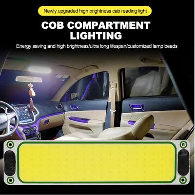 12-85V COB Led Panel Dome Lights Car Reading Light Strip Automotive Ceiling Lamp with On Off Switch Led Lights for Vehicles Truck Van Boat