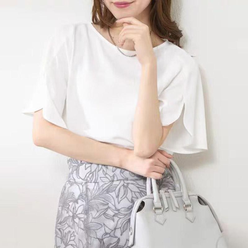 

ZANZEA Женская повседневная блузка с круглым вырезом, однотонная, с рукавами 3/4 S