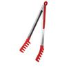 Pinza per Cibo in Acciaio Inossidabile e Silicone, Pinza per Barbecue Resistente al Calore e alle Scottature, Pinza Estesa per Pane, Strumento per Cottura in Cucina