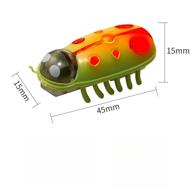 Funny Electric Bugs Cat Toy Automatic Escape Mini Robot Bug Vibration Insect Toys for Cats Battery Operated Cockroach Ladybug
