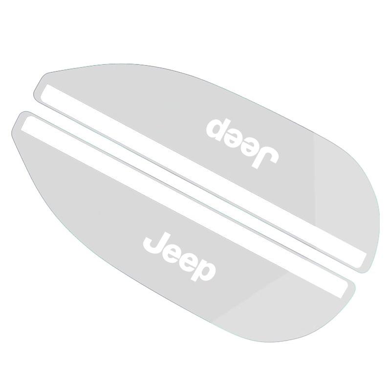 Car Rearview Mirror Rain Eyebrow Sticker Rainproof Cover For Jeep Grand Cherokee Wrangler JK Gladiator Compass Renegade Avenger
