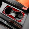 Real Soft Carbon Fiber Sticker For Seat Leon 2013 2014 2015 LHD RHD Car Gear Cup Holder Frame Trim Interior Accessories.