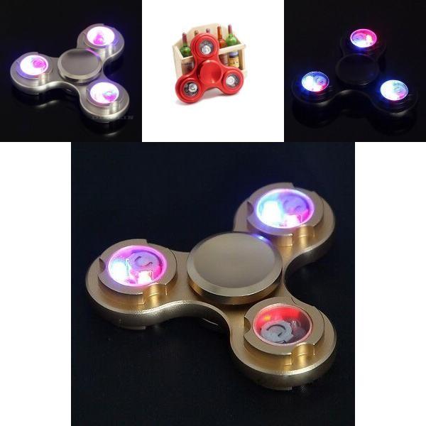 Hochwertiger LED-Leucht-Blink-Fidget-Tri-Spinner zur Angst- und Stressreduzierung