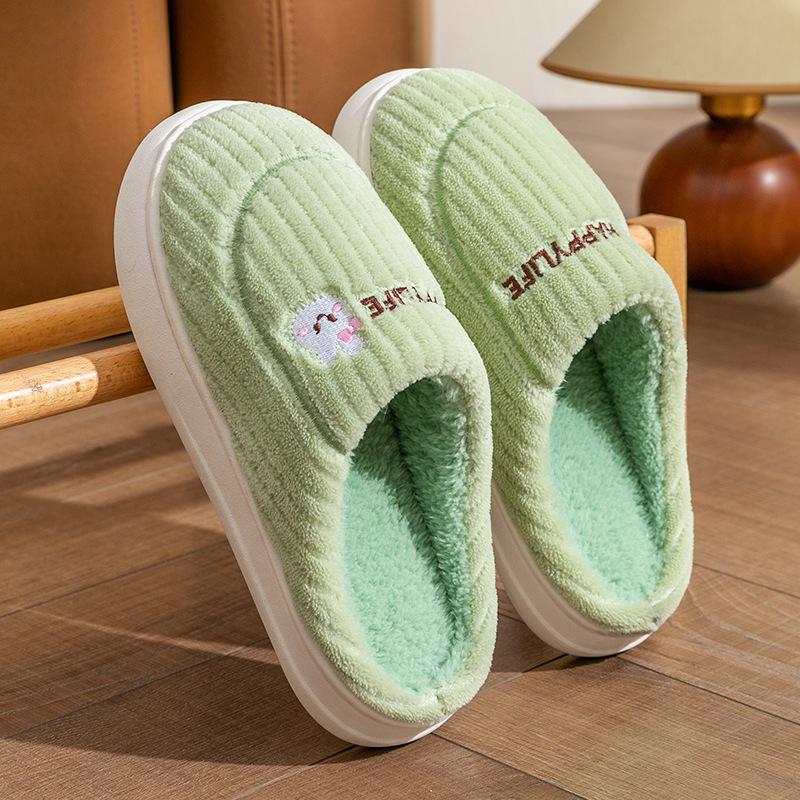 Cotton Slippers New Bag Head Plush Warm Soft Bottom Indoor Non-slip and Non-smelly Foot Cotton Mop