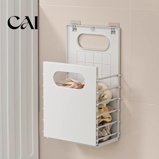 Portable Travel Laundry Sack Wall Mounted Hamper, Breathable Large Capacity Container, Foldable Versatile Sundries Storage Basket Space Saving Basket,