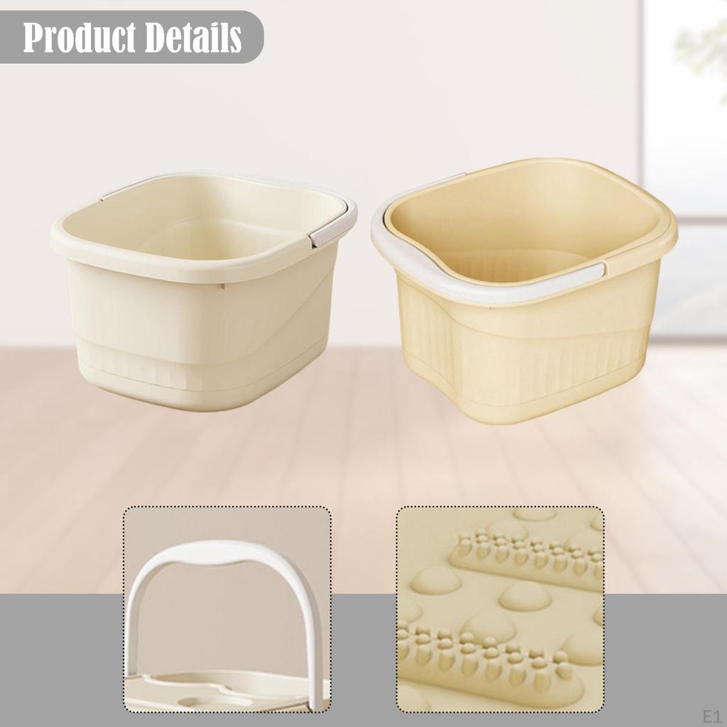 2 Pieces Foot Soaking Tub Bathing Bucket Lightweight Feet Washing Basin Foots SPA Soak for
