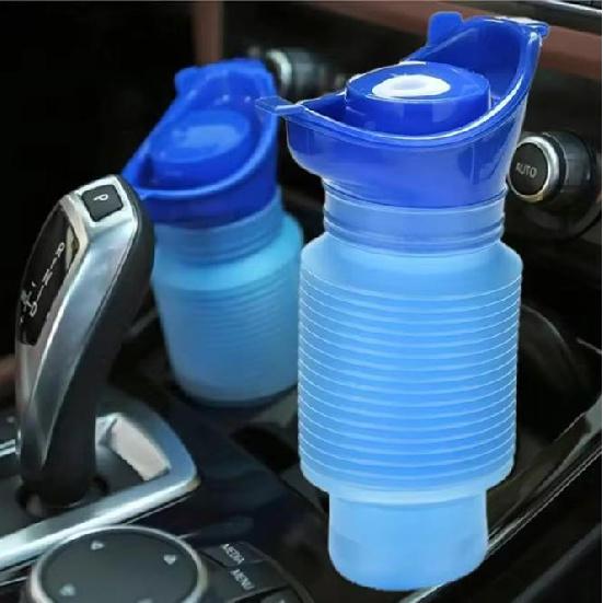 1 set Orinatoio Auto Secchio Orinatoio Esterno in Piedi Urina Emergenza Viaggio Portatile Riutilizzabile Restringibile Toilette da Campeggio Perdita di Urina