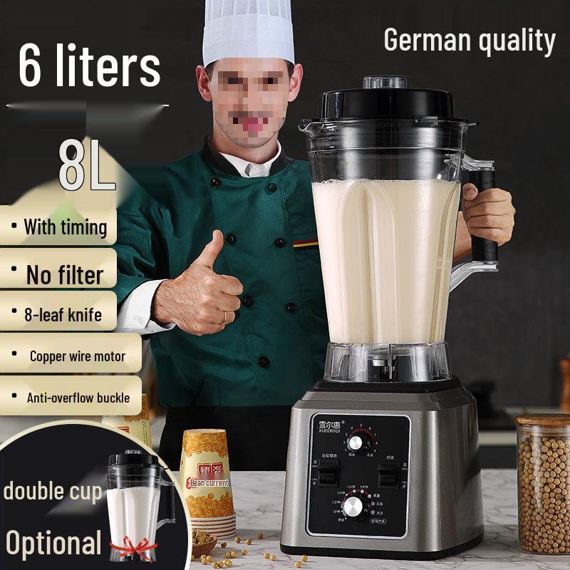 

Commercial High-Power Soy Milk Maker: Wall Breaker, Large Capacity, Multi-Function Blender for Home & Breakfast Shop Standard 4L (Copper Motor)