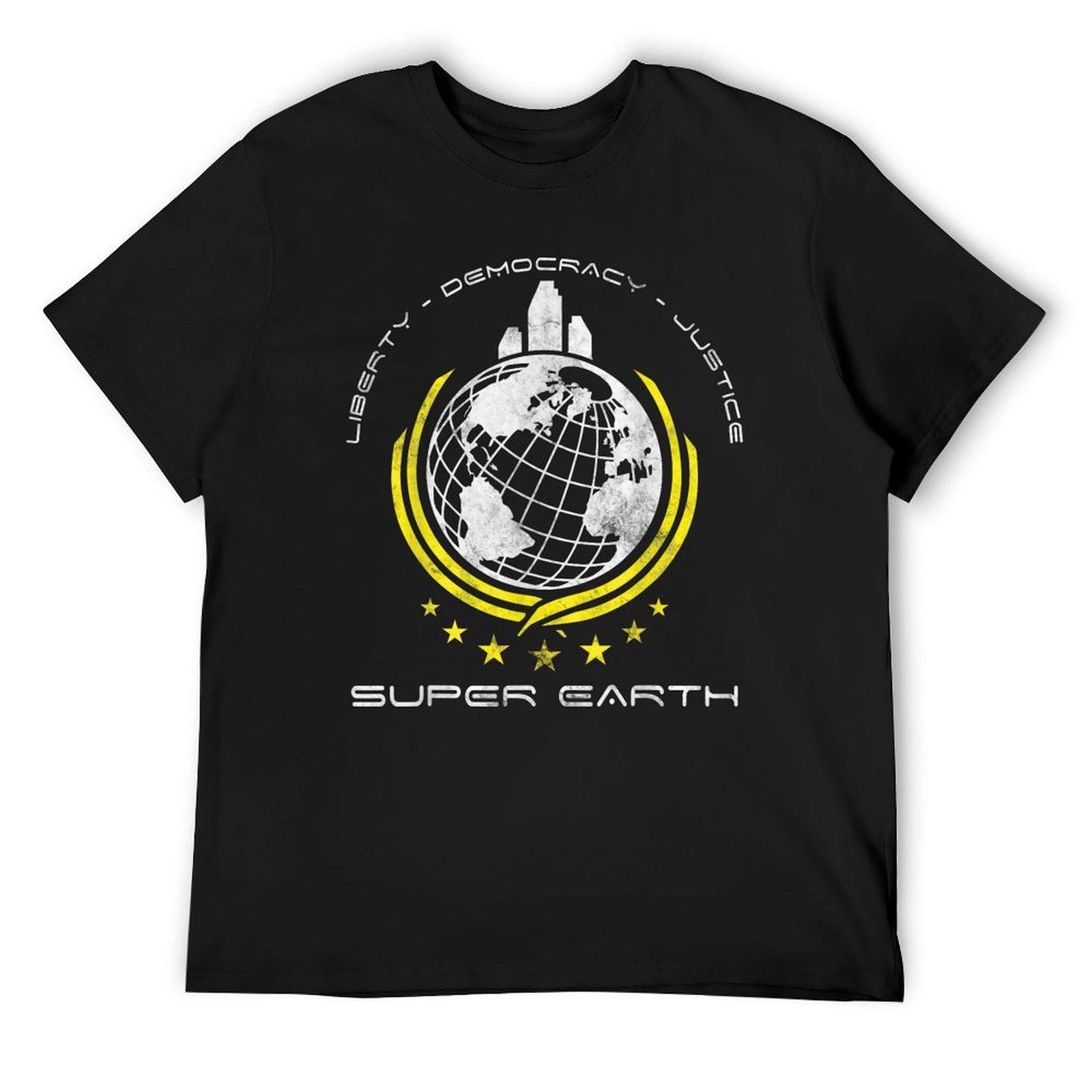 

Super Earth Diving Into Hell For Liberty Platform T-Shirt aesthetic clothes man clothes summer tops mens tall t shirts 4XL