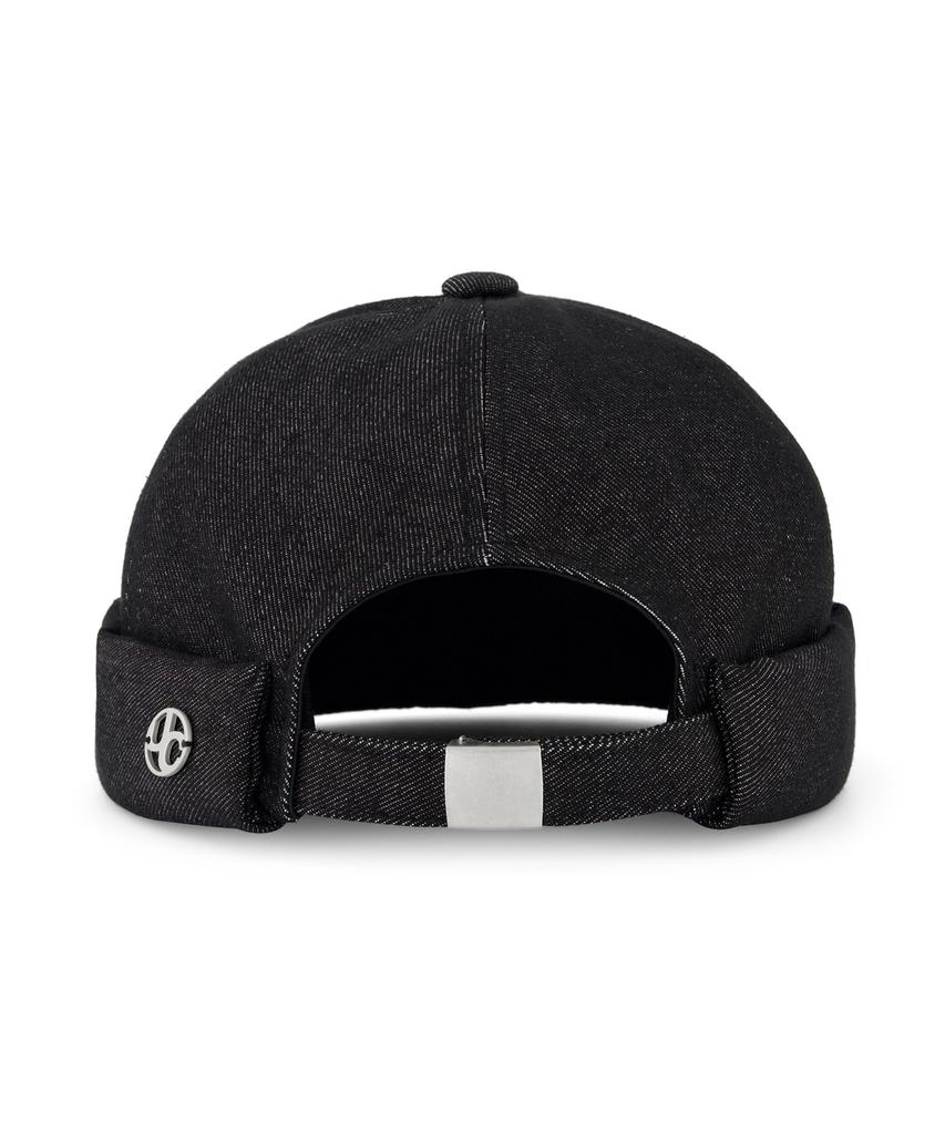 Eondeokeonteulol Big Size Oversized Denim Adjustable Brimless Watch Cap Unisex Beanie Hat Uc / Over Fit Brimless / Denim Bk