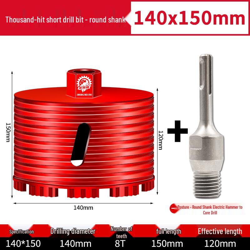 Compact Electric Hammer Water Drill Bit Set for Sharp Hole Opening in Range Hood, Wire Box, and Wall.