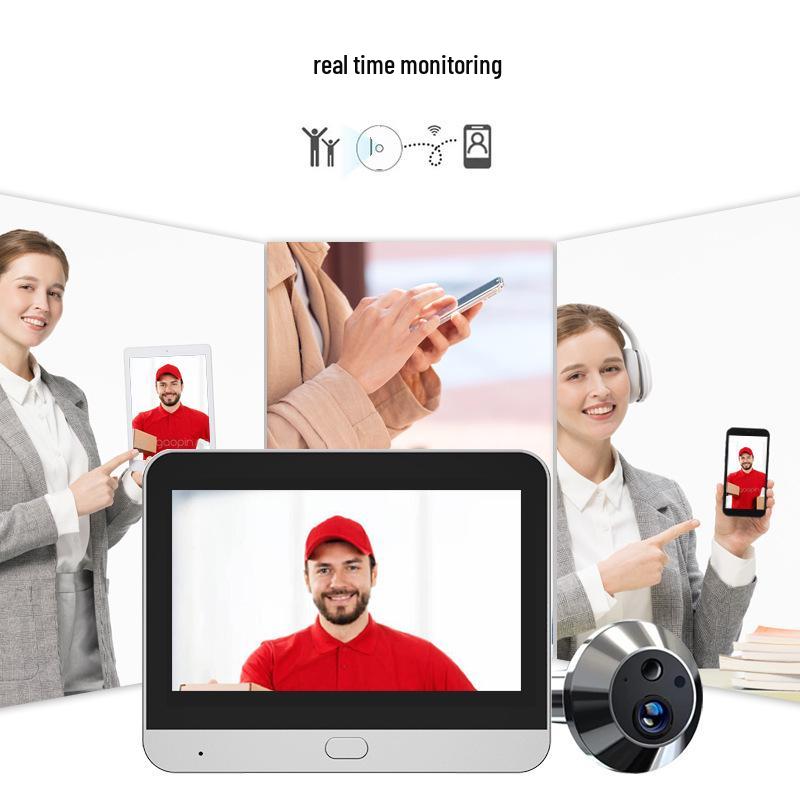 3MP Smart Türspionkamera mit Tuya App Fernanruf und Diebstahlschutz Visuelle Türklingel