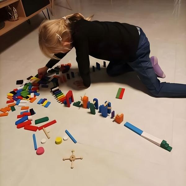 Jeu de Dominos et Obstacles en Bois 407 pièces