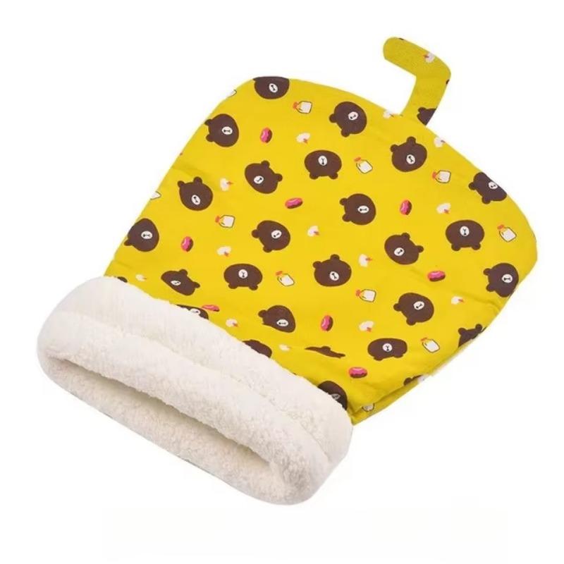 Cat Sleeping Bag Cat Nest Lamb Wool Material Winter Warm Pussy Sleeping Bag Semi Enclosed Design Kitten Nest Cartoon Pet Supplie