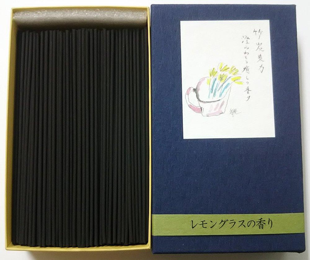 Awaji Baikundo Incense Sticks for Home Low Bamboo Charcoal Refreshing Lemongrass Loose Pack Low-Smoke Use, Smoke, (120g) #159