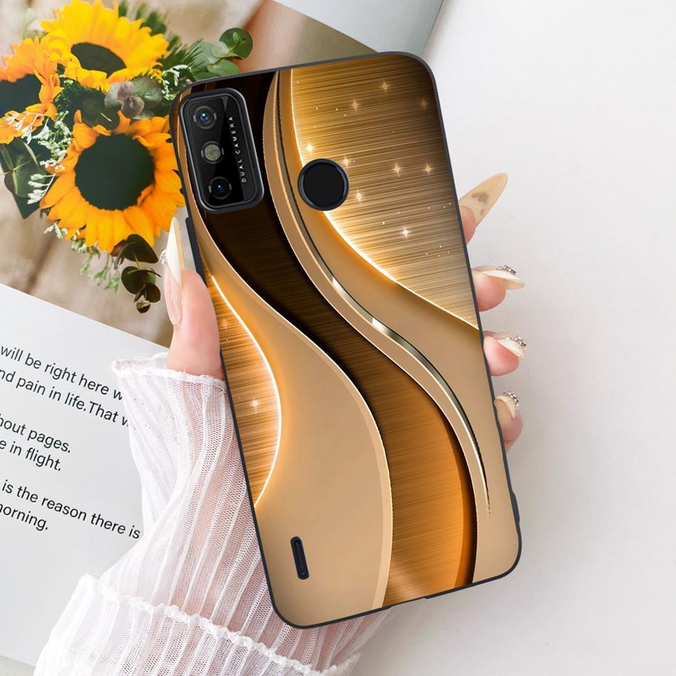 For Tecno Spark Go 2020 / Spark 6 Go KE5j KE5k KE5S Cool Dragon Tiger Pattern Phone Case Black Silicone Soft Cases
