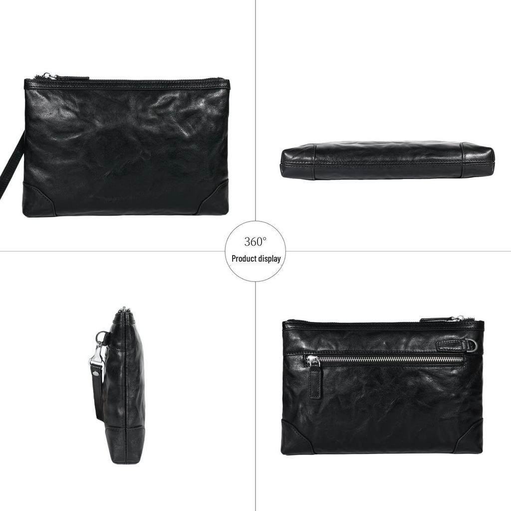 Herren Umschlagtasche aus Rindsleder mit großem Fassungsvermögen - High-End Design Handtasche