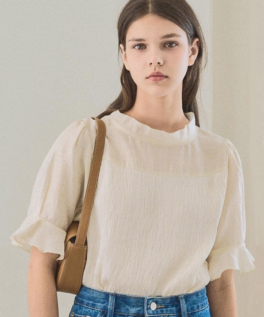 SLOWLOLLI Mixed Layered Blouse_2 Colors