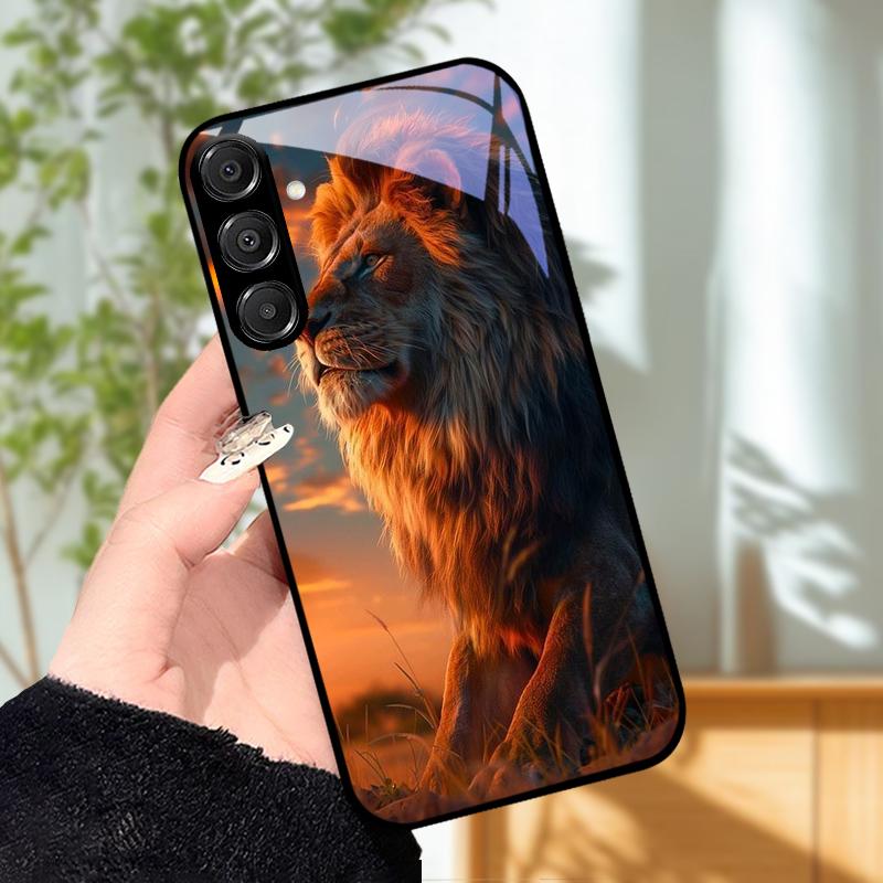 For Samsung A25 A26 Cute Case A35 A36 A55 A56 5G Tempered Glass Phone Cover For Galaxy A15 4G 5G Hard PC Glass Protective Fundas