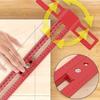 Multifunctional Scribing Ruler 360 Marking Adjustable Length Woodworking Tool for Carpentry & Metalwork Precisions Tasks