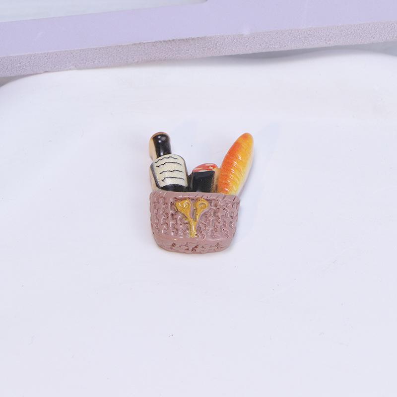 Miniature Food Toys: Resin Bread & Donut Fridge Magnets and Hair Clips