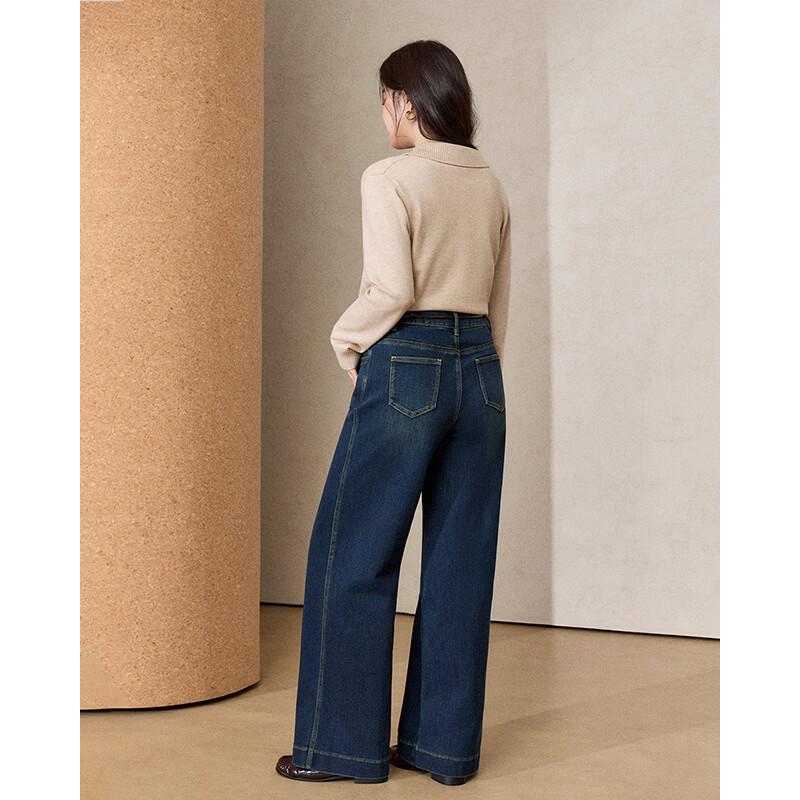 IEF Retro Slim-Fit Wide-Leg Denim Trousers