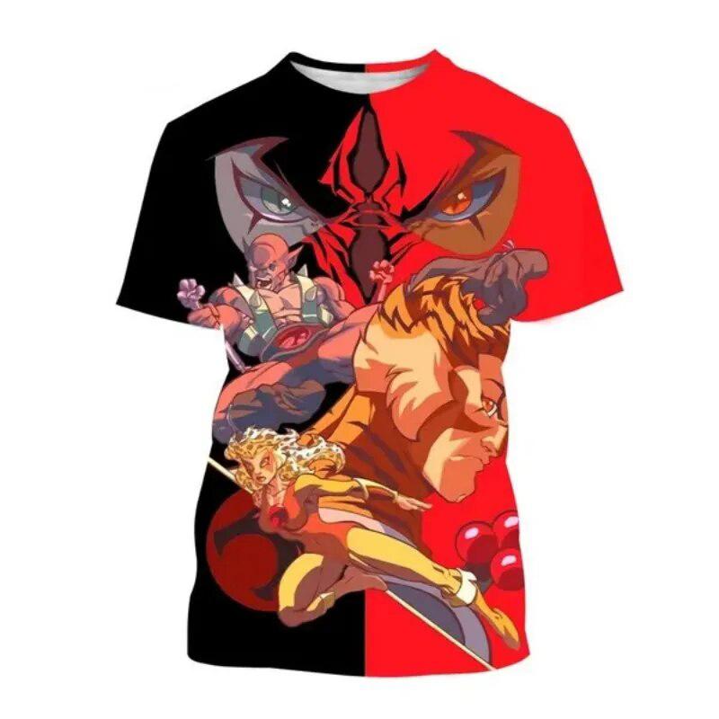 Summer Thundercats 3D Print T-Shirts Anime Streetwear Men Fashion Short Sleeve T Shirt O-Neck Male Tees Tops Clothing