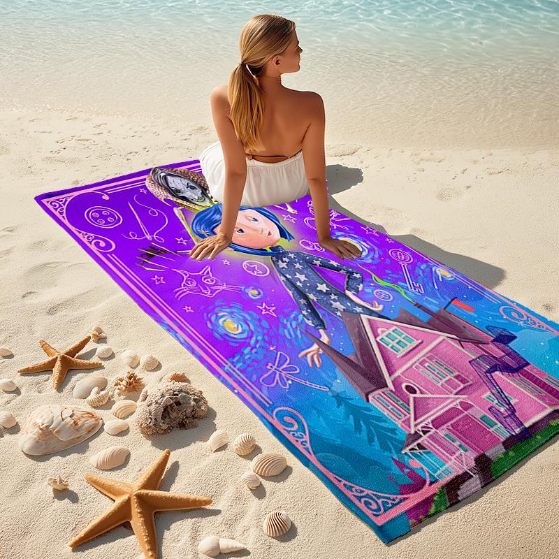 Coraline beach towel Outdoor camping Beach towel for vacation swim Outdoor pool Absorbent bath towel