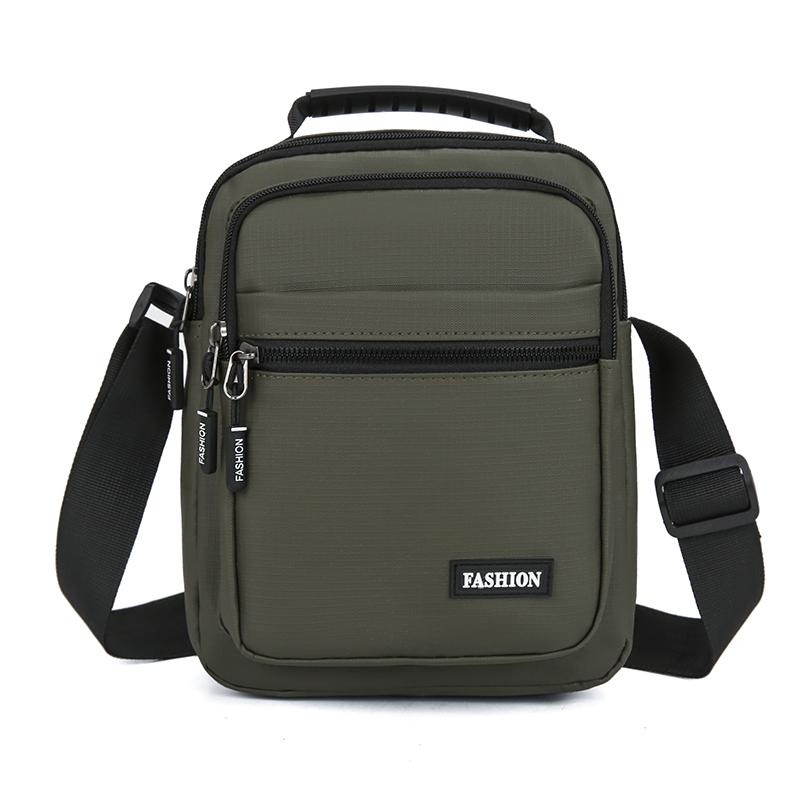 

Деловая мужская сумка-мессенджер - Просторная сумка-слинг через плечо с множеством карманов-органайзеров зелёный