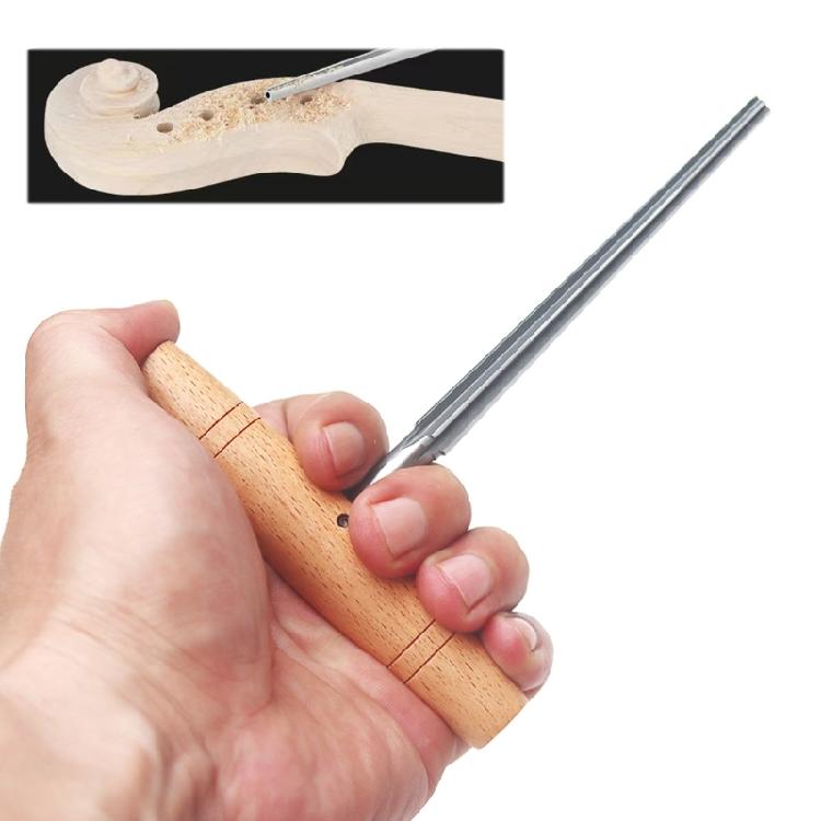 Violin-Wartungswerkzeug Edelstahl-Violinenbohrer mit Holz-Ergonomischem Griff Geeignet für Wirbellocheinsatz