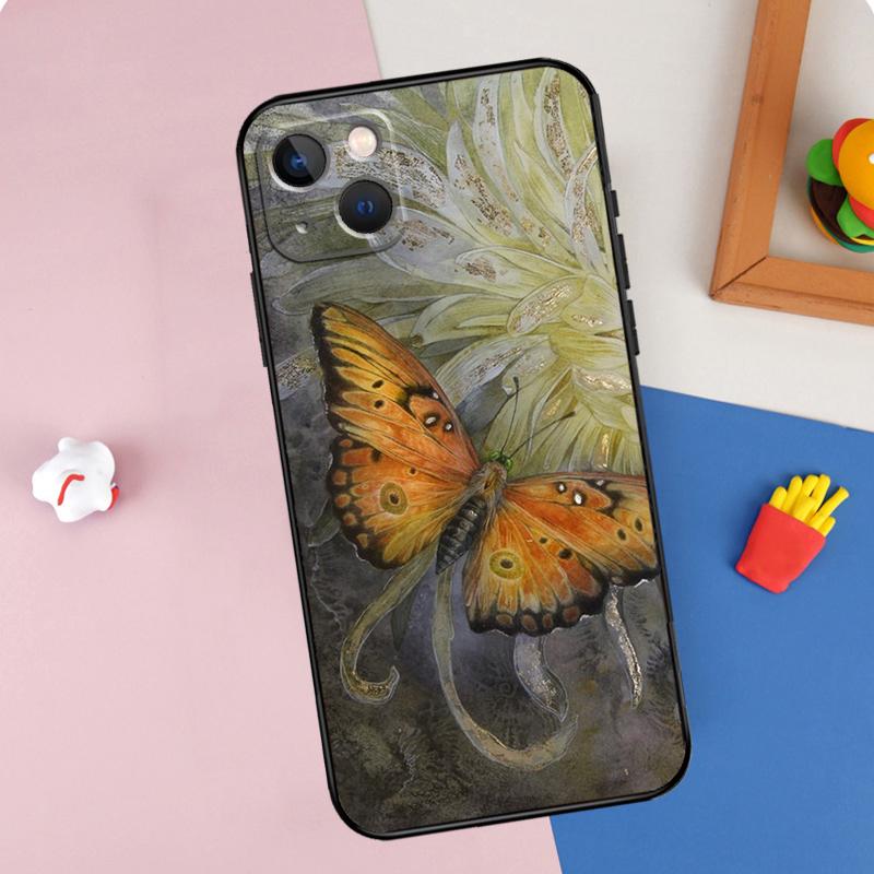 Chrysanthemum Phone Case For iPhone 16 Pro Max 11 12 13 14 15 Pro Max Mini XR 16e 15 16 Plus Cover Shell