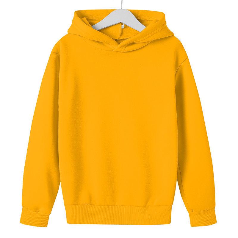 Children's Trendy Solid Color Pullover: Boys' Long Sleeve & Girls' Short Sleeve