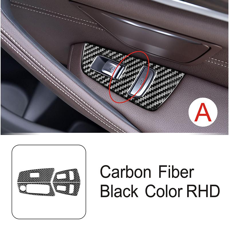 Decoratie Koolstofvezel Stuurwiel Frame Voor BMW 5 Serie G30 2018- RHD Auto Styling Raamglas Hefknoppen