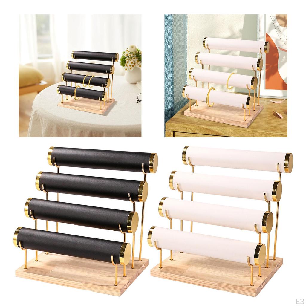 Suport de afișare cu 4 niveluri pentru brățări și organizarea bijuteriilor