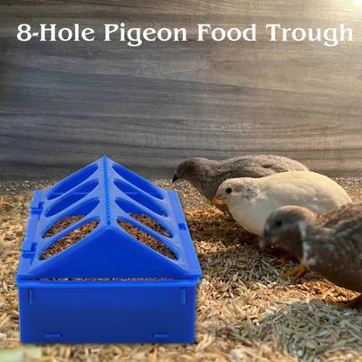 Mangeoire Épaisse pour Oiseaux Pigeons Gouttière Bol d'Alimentation Volaille Poulet Poussin Nourriture Eau Fontaine Fente Contenant Distributeur Nourriture Outils