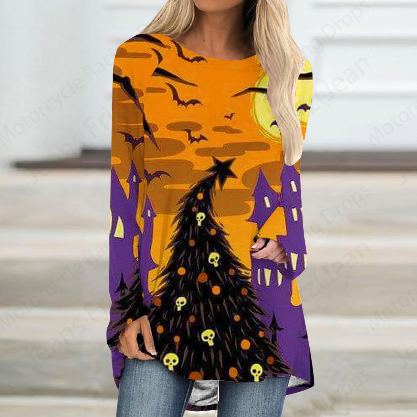 Футболки с принтом в виде мультфильма «Хэллоуин» с 3D-принтом — фото 5