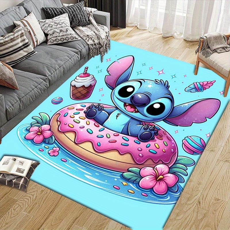 1pc Stitch Pattern Area Rug Soft Flannel Floor Mat for Living Room,Office,Bedroom and Carpet,Sofa Coffee Table Floor Mat