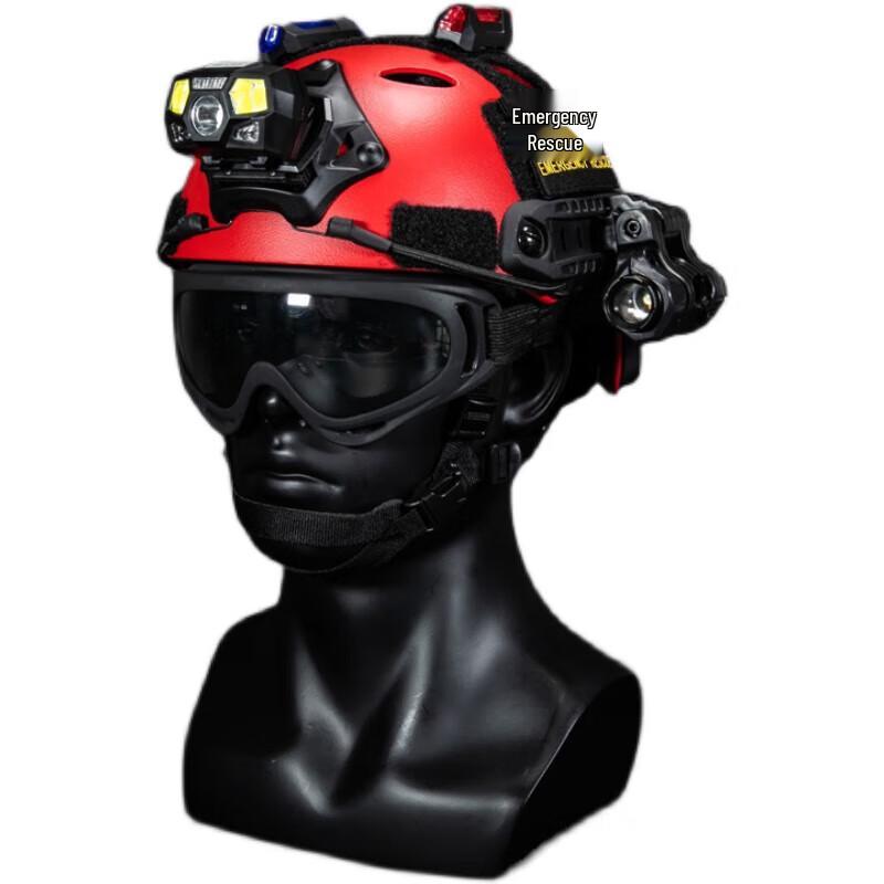Jianfenglang Red Emergency & Marine Rescue Helmet Kit