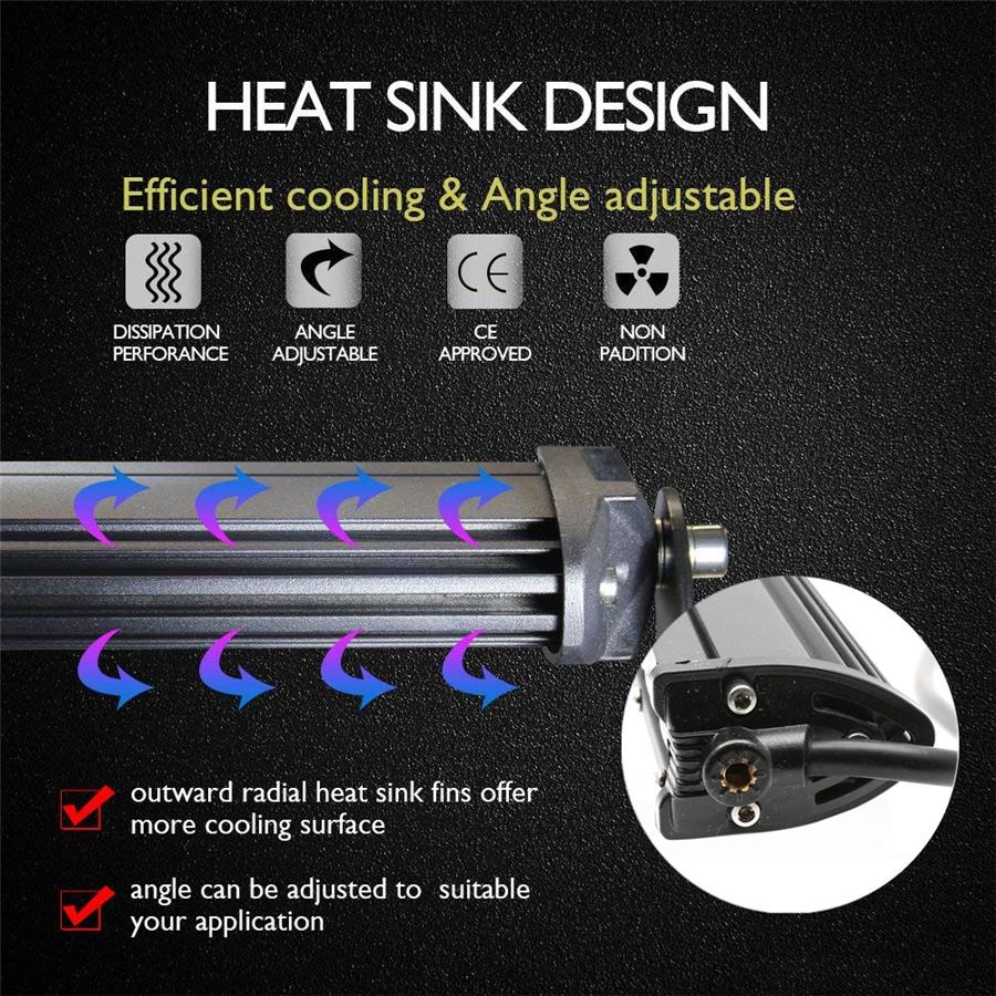 1x 13Inch 13000LM 6500K LED Light Bar for Car Tractor Boat  4x4 Trucks ATV