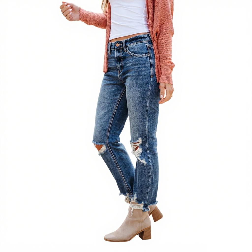 Women's High Waist Stretch Jeans Fashion Jeans