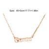 English Letter Twelve Zodiac Sign Constellations Theme Friendship Necklace Ins Pendant for Lover Friend Festival Gifts Rose Gold