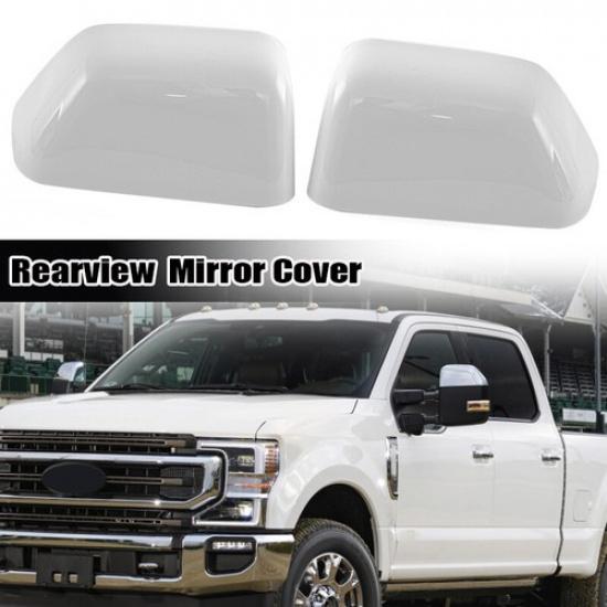 2X Superduty Wing Mirror Cover Cap Shell White For Ford F250-F550 2017-2024 2023