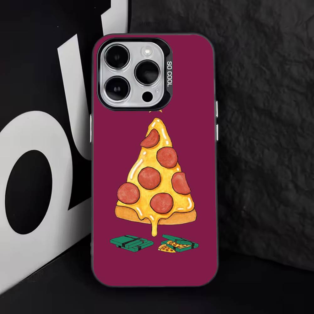 

Delicious pizza Phone Case For iPhone 11,12,13,14,15,16,17,Pro,Max,Plus,E,Air,Mini IMD Matte Black iPhone15promax