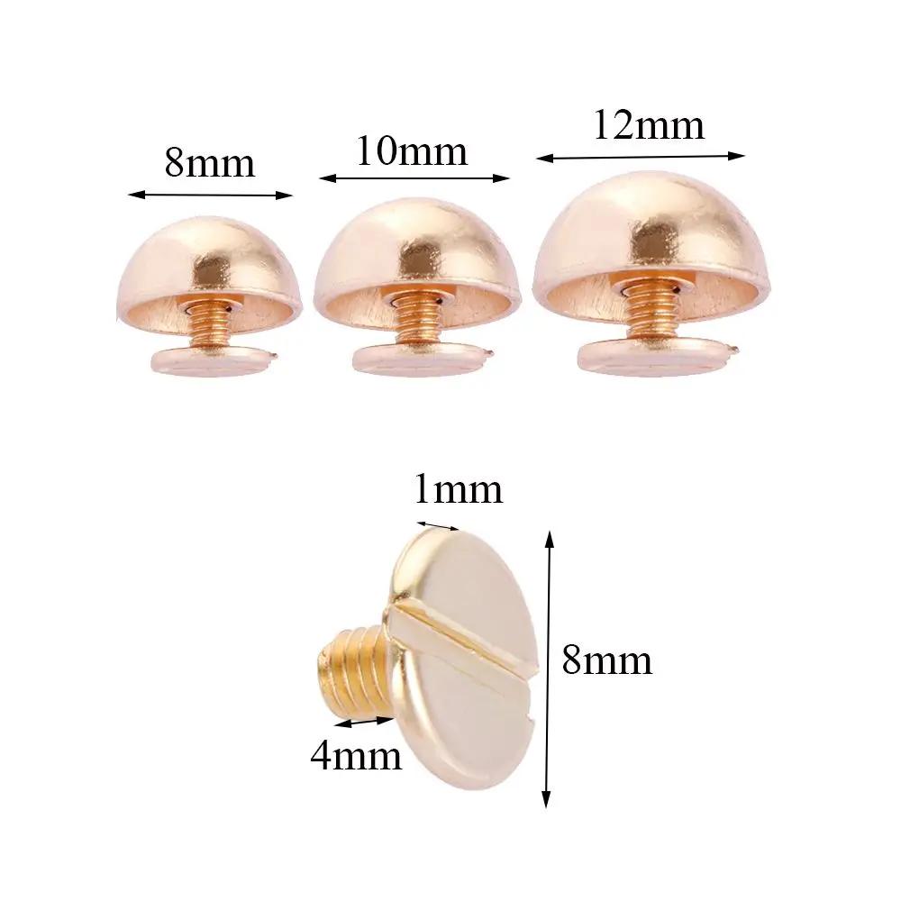 Luggage Craft Leather Craft Clothes/Bag/Shoes Cloth Button Round Head Screws Strap Rivets Solid Nail Bolt Mushroom Dome