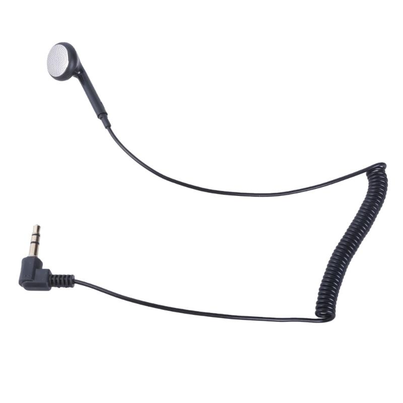 3.5mm Spring Coiled Earbud Single Side Earphone for MP3 Mobile Devices Comfortable Wearing Regardless of Left & Right