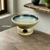 Retro Ceramic Tableware: Earthen Pot with Alcohol Stove for Warming Dishes