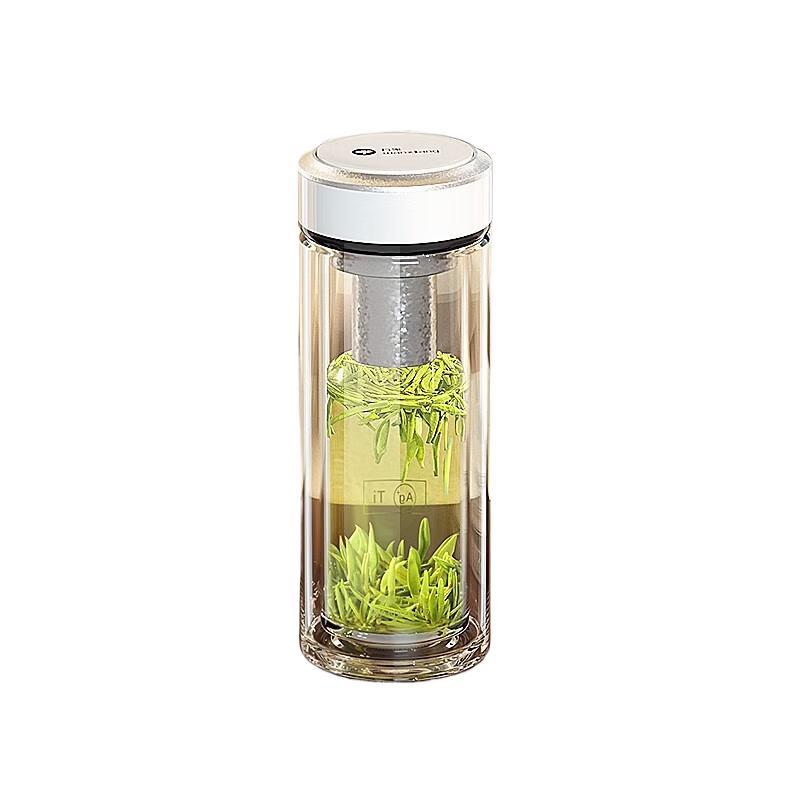 WANXIANG Double-Wall Antibacterial Glass Tea Cup